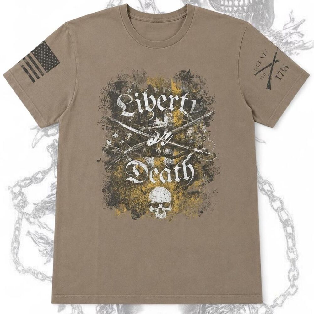 Unbranded Men's Brown and Tan T-shirt